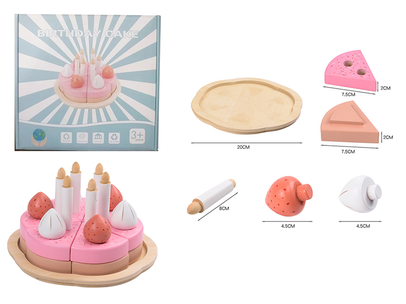 Wooden Birthday Cake