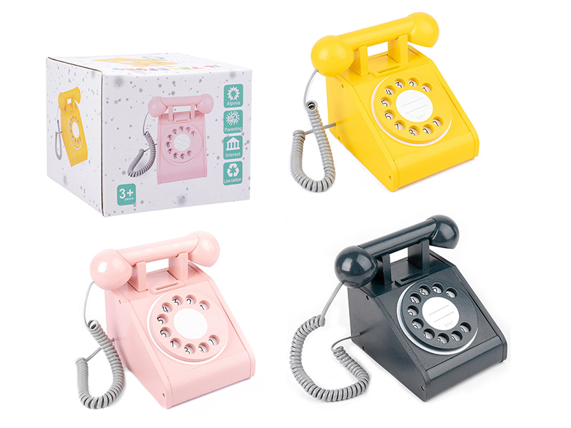 Wooden Retro Telephone