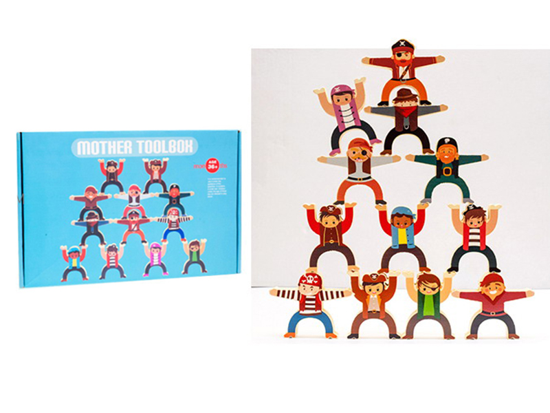 Wooden Pirate Hercules Balance Stacking High Game