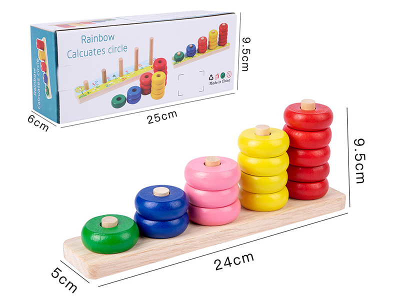 Wooden Rainbow Calcuates Circle(5 Column Type)