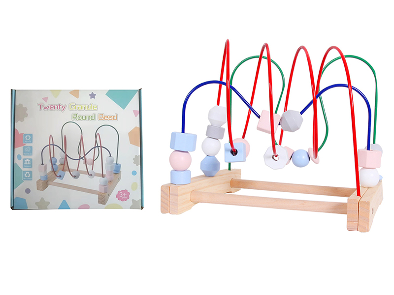 Wooden Three Line Beaded Toys