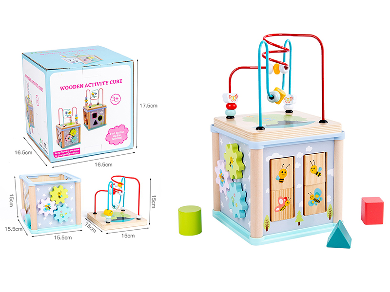 Wooden Activity Cube