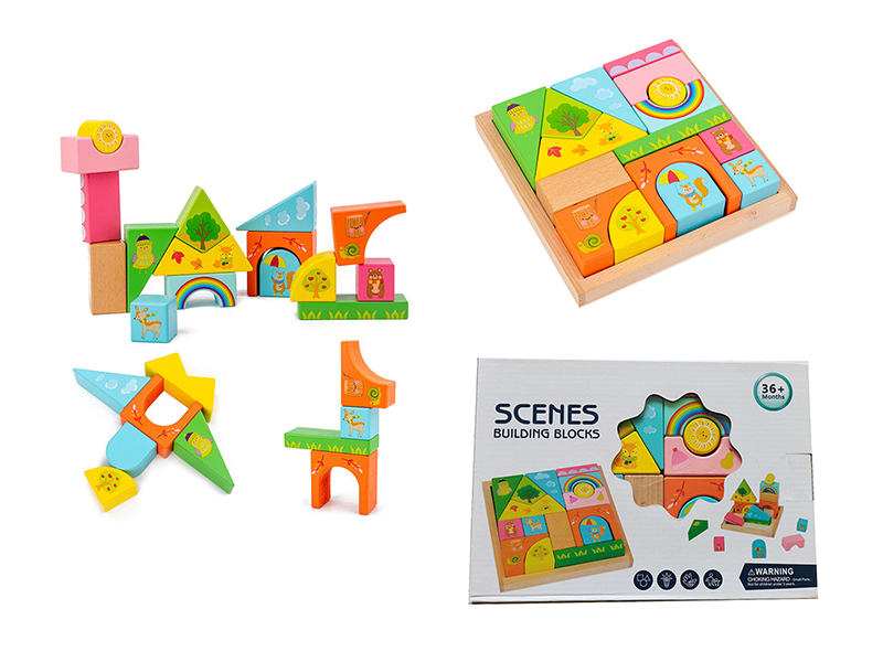 Wooden Scenes Building Blocks