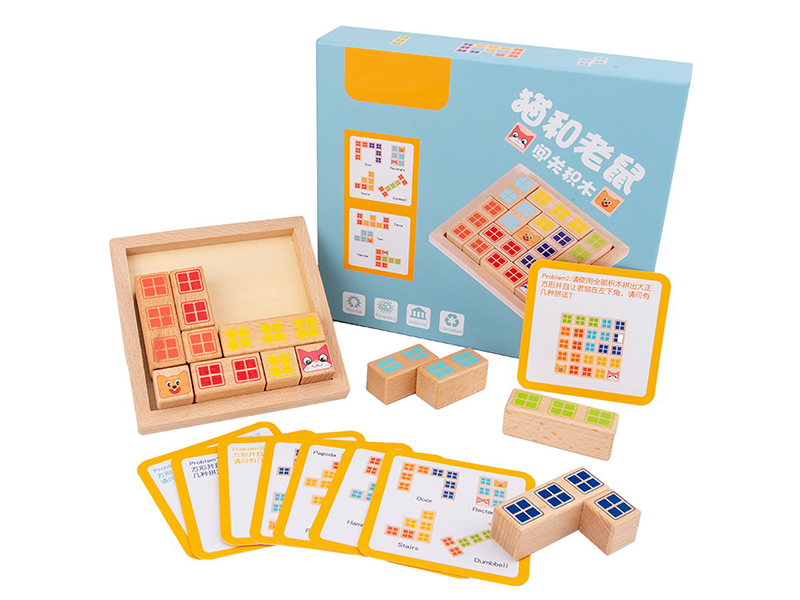 Wooden Intelligence And Logic Educational Building Blocks