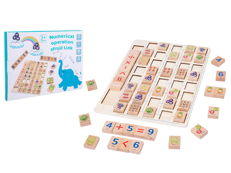 Wooden Numerical Operation Fruit Link