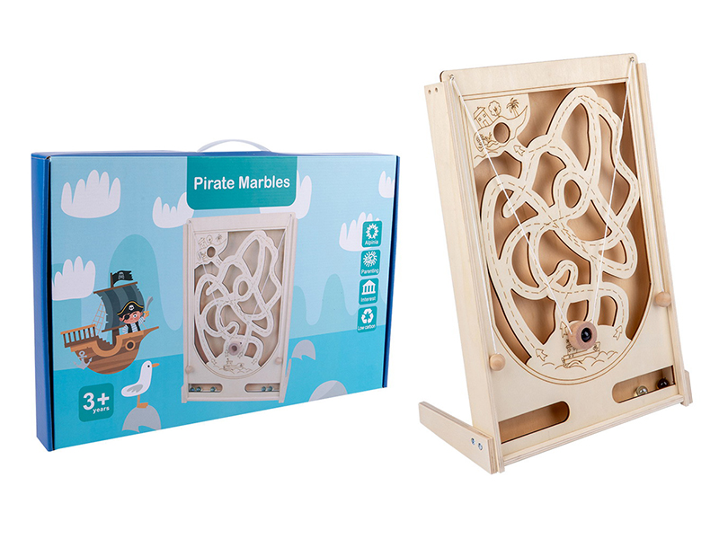 Wooden Marble Game (Pirate Version)