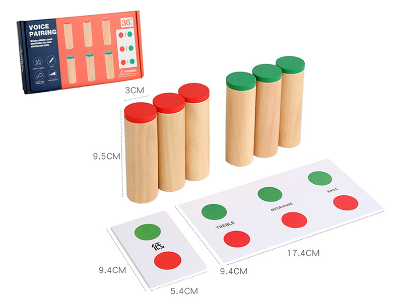 Wooden Montessori Teaching Aids Voice Recognition Pairing Toy