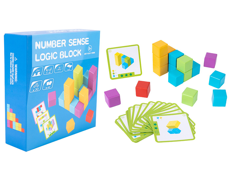 Wooden Toy Number Sense Logic Block