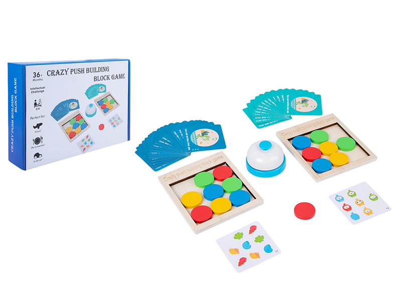 Wooden Crazy Push Building Block Game