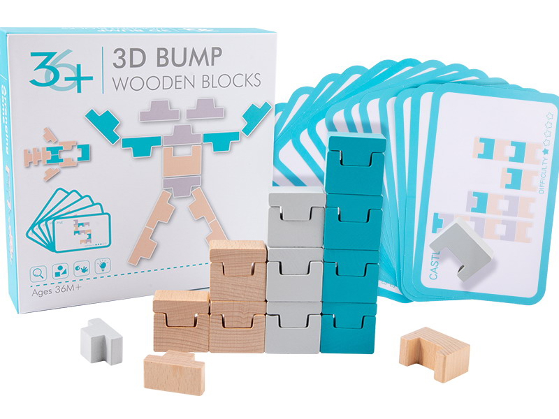 3D Bump Wooden Blocks