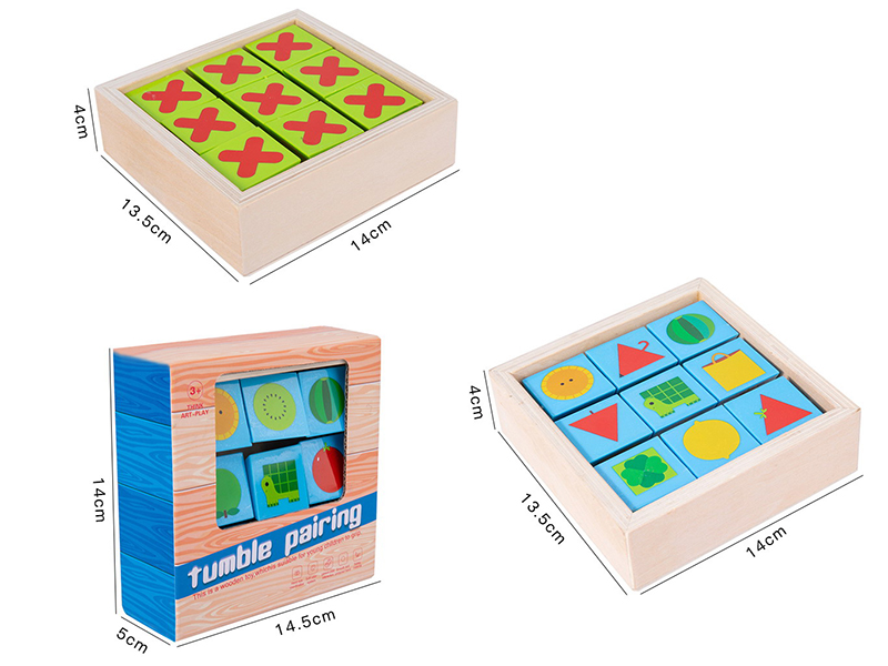 Wooden Tumble Pairing Building Blocks