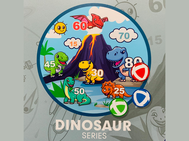Volcano Dinosaur Disk Dart Target