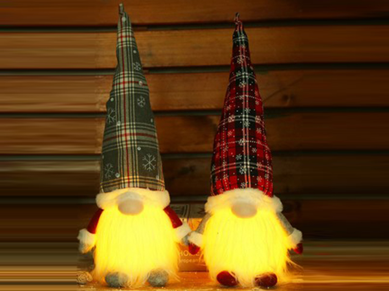 Glow Check Snowflake Hat Doll