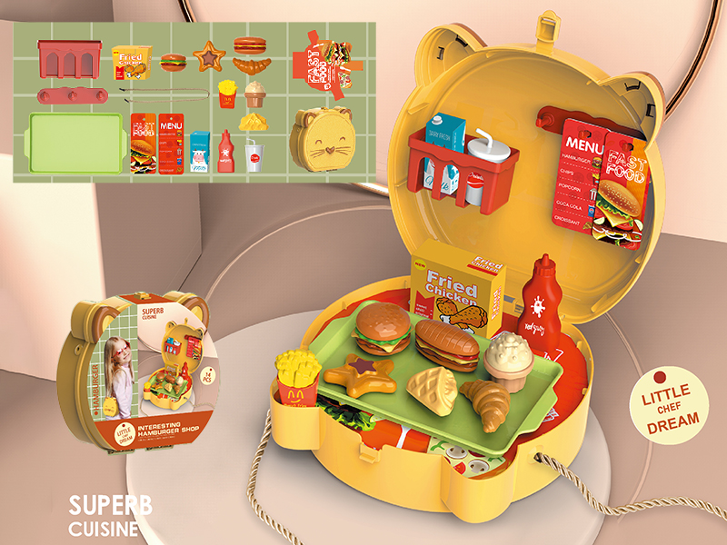 Hamburger Shop Cute Cat Shoulder Bag 14pcs