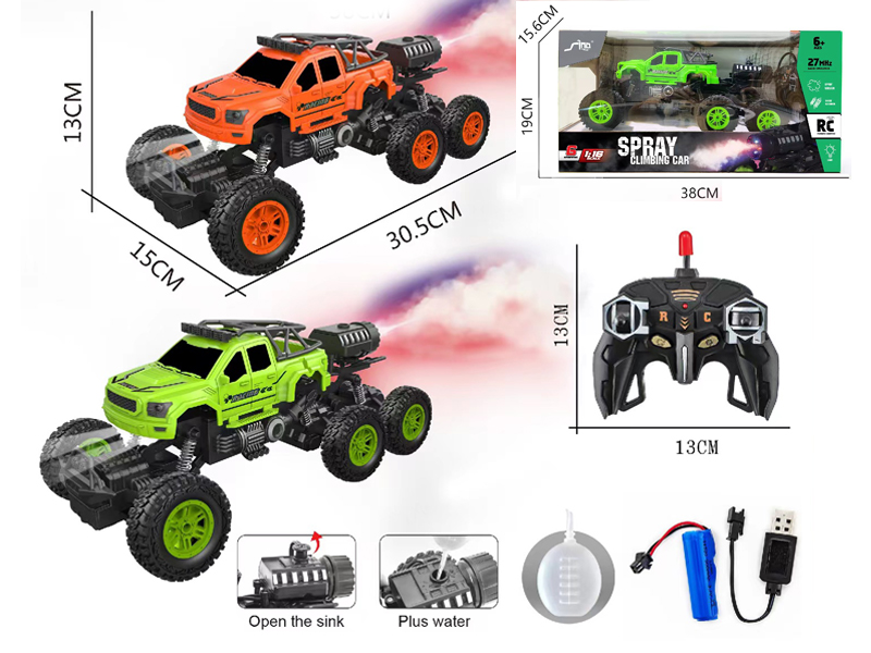 1:16 R/C 6Ch Six Wheel Climbing Pickup With Light Spray