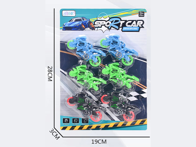 6PCS Pull Back Motorcycles