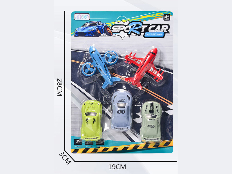 Pull Back Airplane +Pull Back Racing Cars(5PCS)