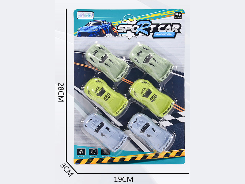 6PCS Slide Racing Cars
