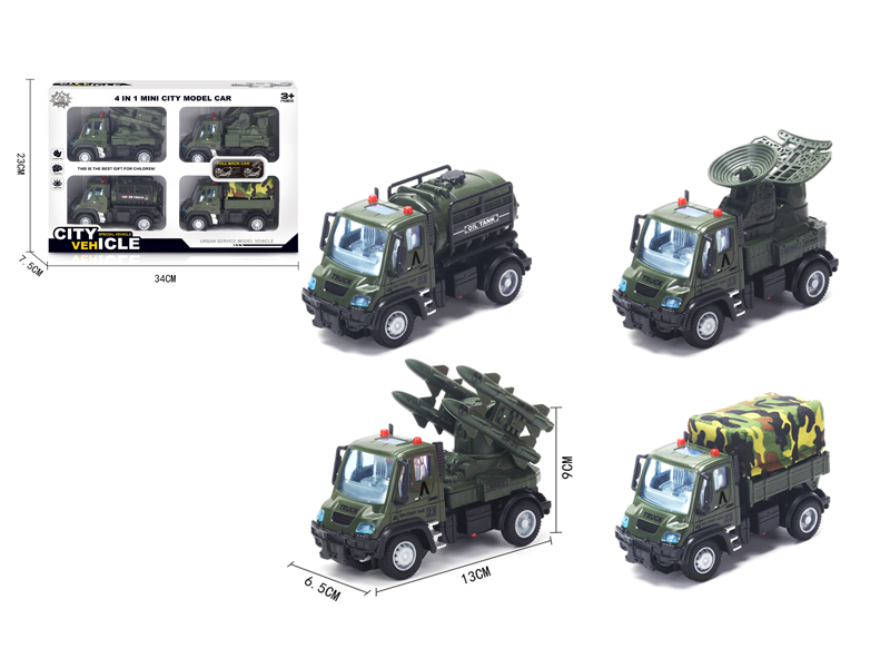 1:64 Pull Back German Alloy Military Vehicle