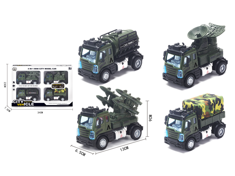 1:64 Pull Back European Alloy Military Vehicle