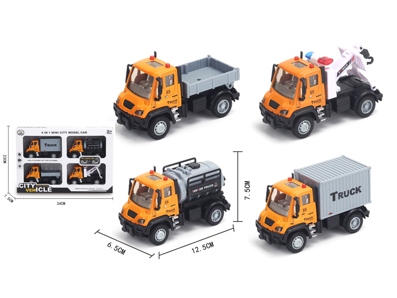 1:64 Pull Back German Transport Alloy Car
