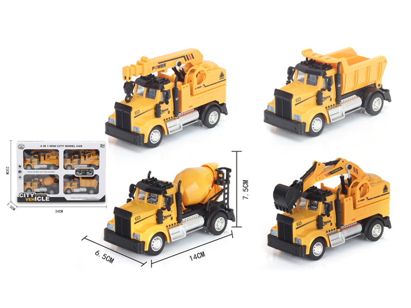 1:64 Pull Back American Engineering Alloy Car