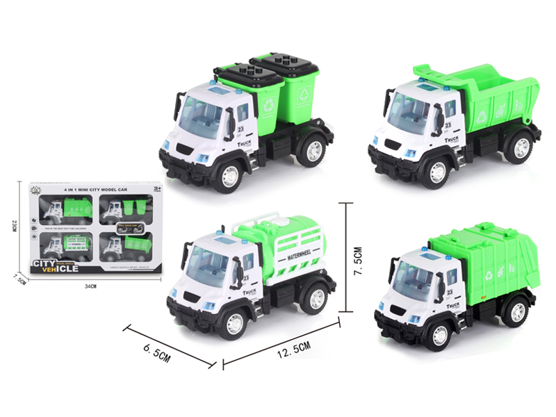 1:64 Pull Back European Fire Alloy Vehicle