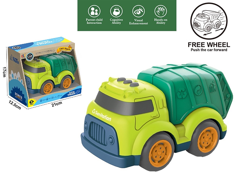 Cartoon Slide Sanitation Truck