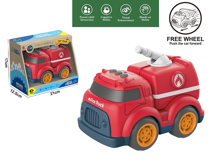 Cartoon Slide Engineering Truck (Fire Engine)