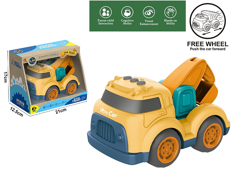 Cartoon Slide Engineering Truck (Excavator)