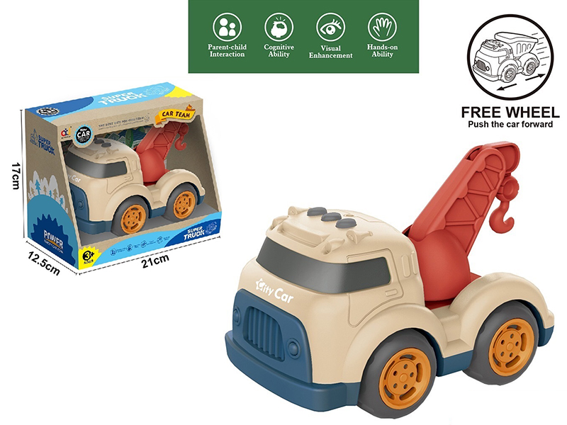 Cartoon Slide Engineering Truck (Crane)