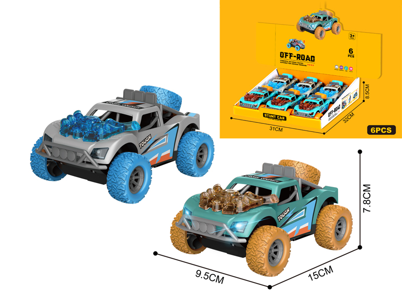 6PCS Friction Rotary Off-Road Vehicle