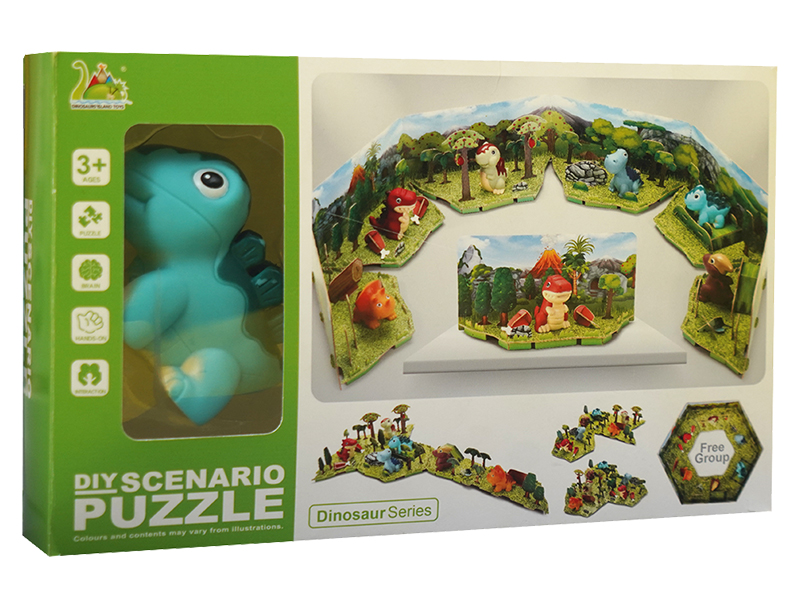 DIY 3D Scenario Puzzle - Stegosaurus