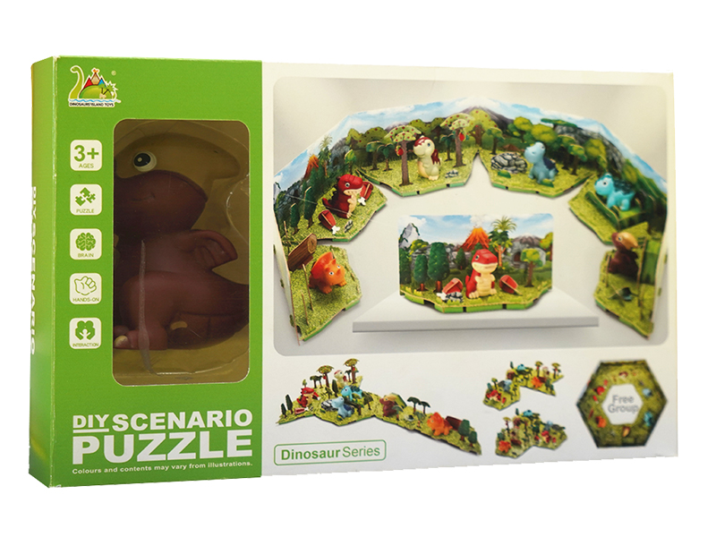 DIY 3D Scenario Puzzle - Parasaurolophus