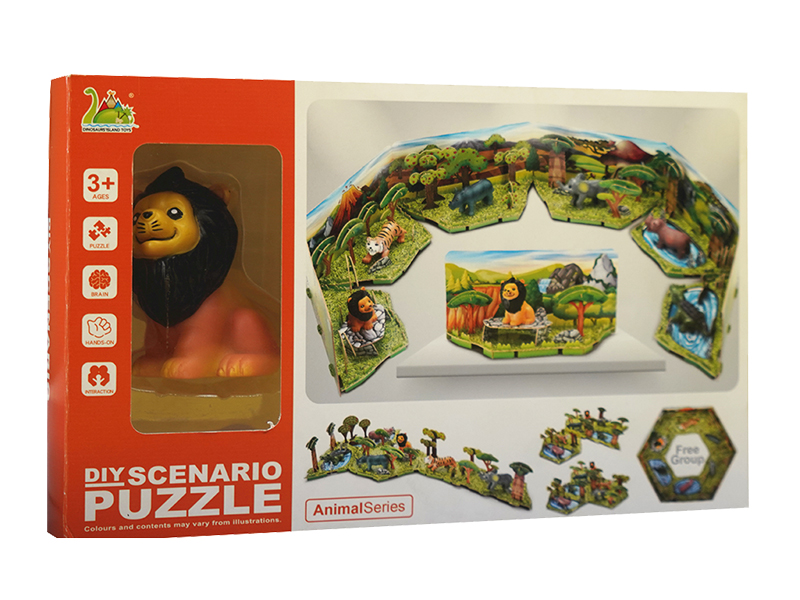 DIY 3D Scenario Puzzle - Lion