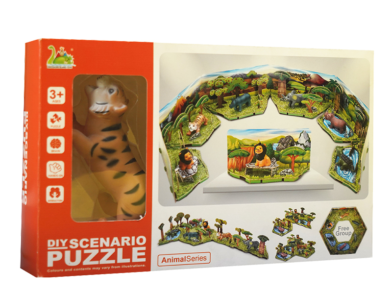 DIY 3D Scenario Puzzle - Tiger