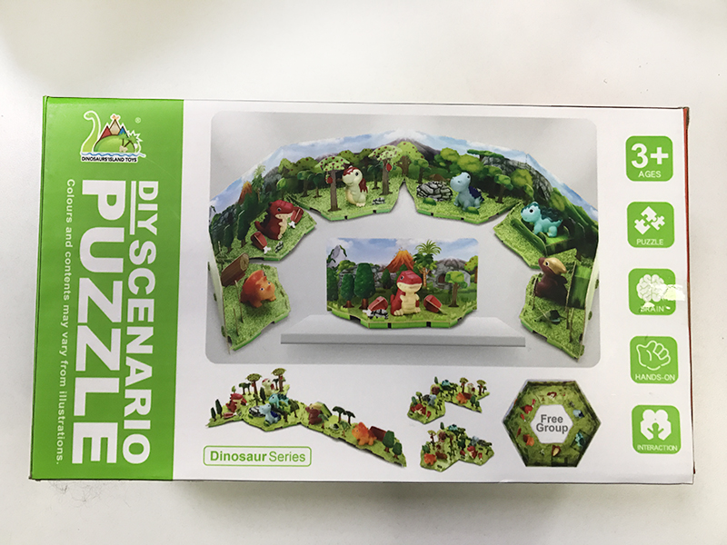 DIY 3D Scenario Puzzle - Dinosaur(6 In 1)