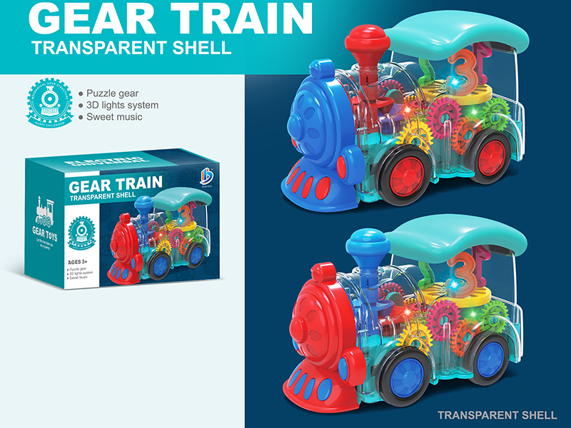 B/O Bump And Go Transparent Gear Train With Light And Music
