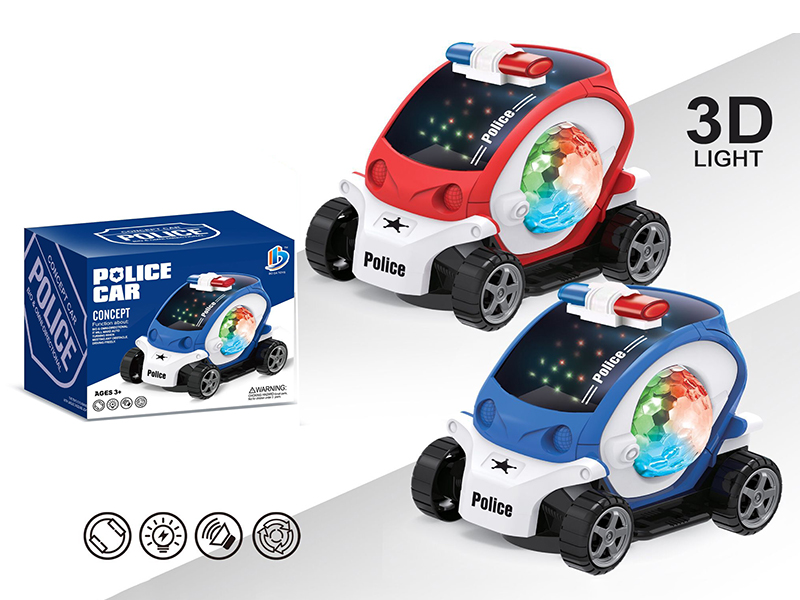 B/O Bump And Go Police Car With Lights