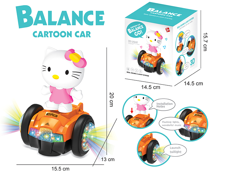 B/O Bump And Go Kitty Cat Balance Car