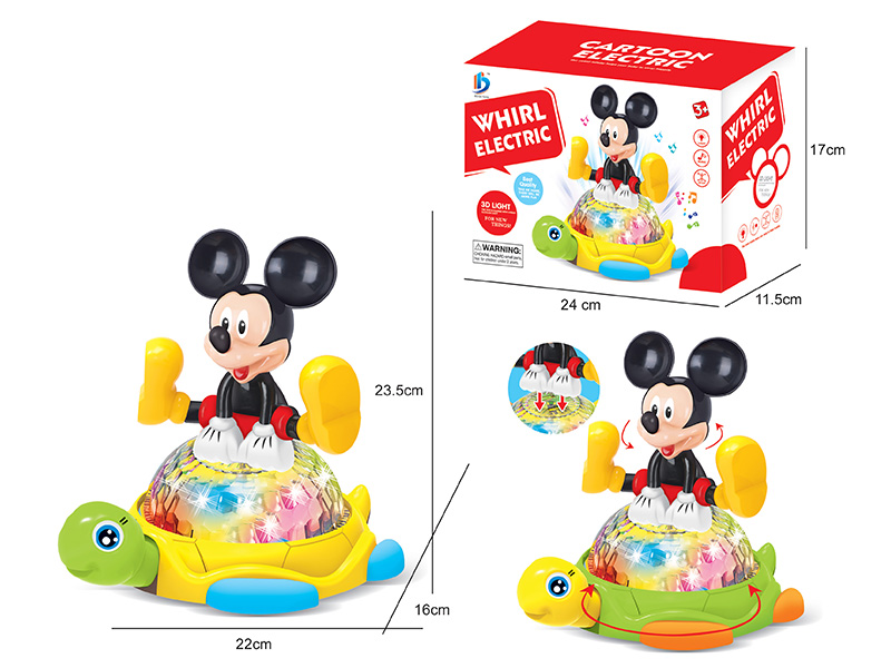 B/O Bump And Go Mickey Rotating Cartoon Turtle