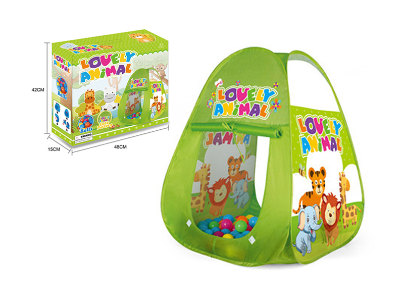 Animal Children'S Tent+100 Ocean Balls
