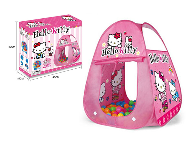 Kt Cat And Children'S Tent+100 Ocean Balls