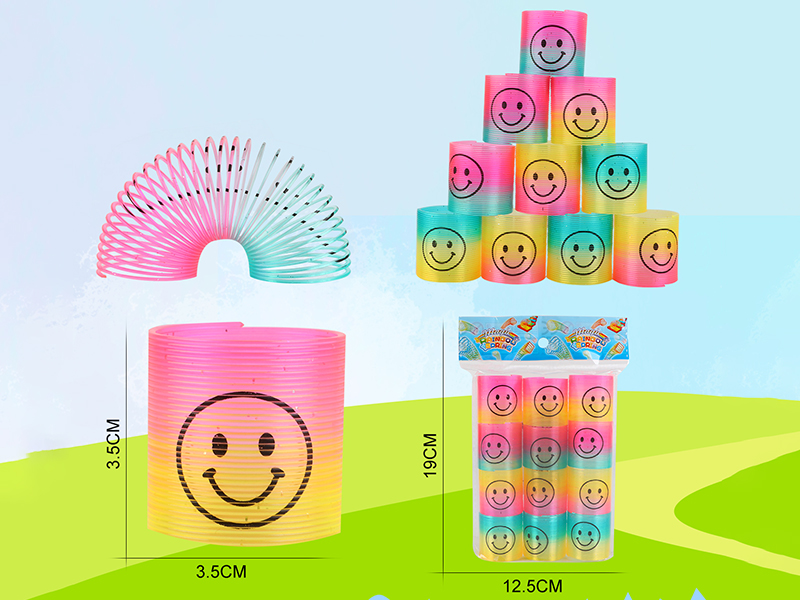 Pad Printing Smiley Face Rainbow Circle 12PCS