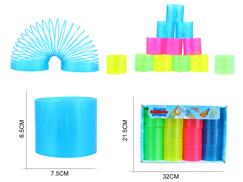 Transparent Four Color Rainbow Circle 12PCS