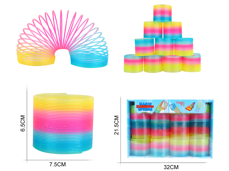 Glitter Rainbow Circle 12PCS