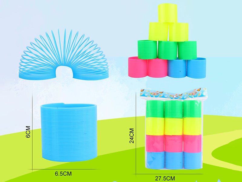 Solid Color Four Colors Rainbow Spring 12PCS