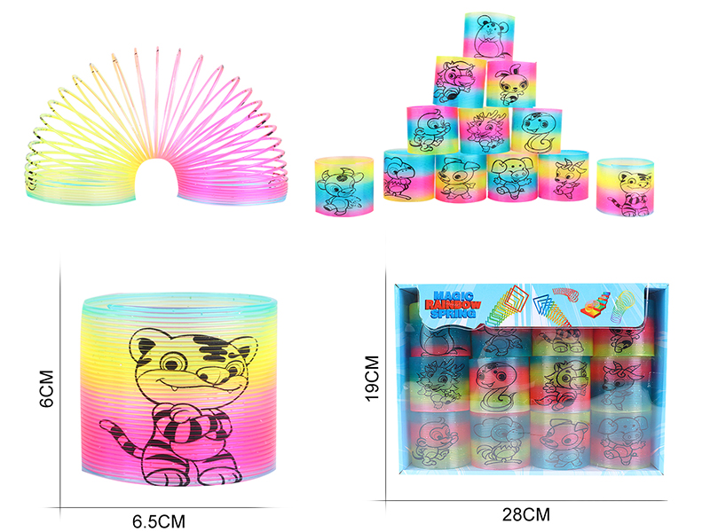 Pad Printing 12 Zodiac Rainbow Spring 12PCS