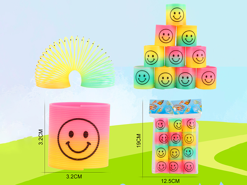 Pad Printing Smiley Face Rainbow Circle 12PCS