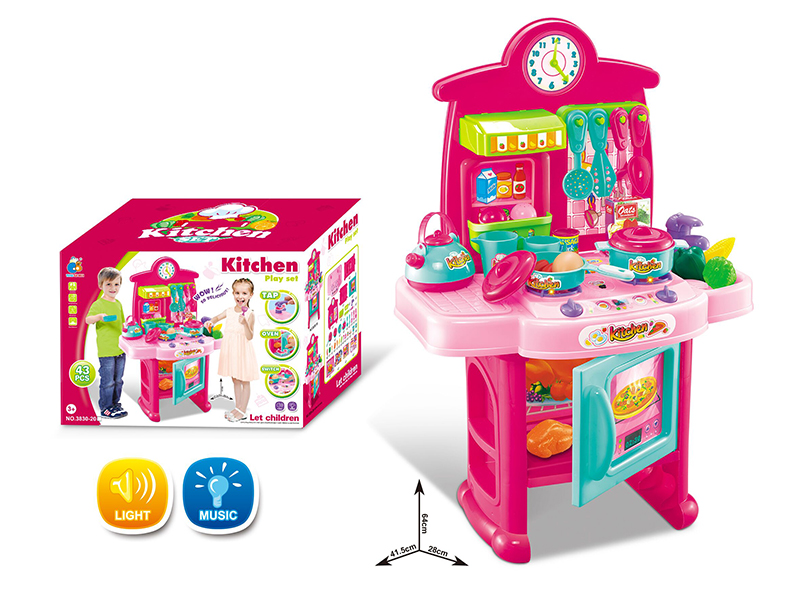 Kitchen Table With Light And Music(43PCS)